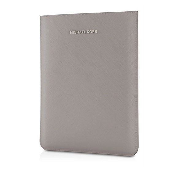 MICHAEL KORS Gray Saffiano Leather iPad Mini Padded Sleeve /Pouch /Case /Cover - Picture 6 of 8